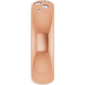 14K Rose Gold Lightweight Dome Ring Mounting Size 6 – image 7