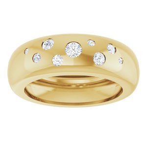 14K Yellow Gold 1/5 CTW Natural Diamond Ring Size 5 – image 3