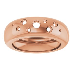 14K Rose Gold Lightweight Dome Ring Mounting Size 5 – image 6