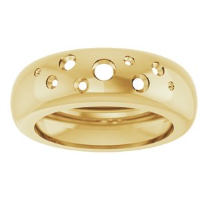 14K Yellow Gold Lightweight Dome Ring Mounting Size 5 – image 6