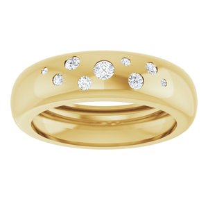 14K Yellow Gold 1/5 CTW Natural Diamond Ring Size 9 – image 3