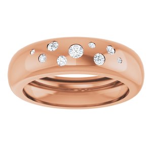 14K Rose Gold 1/5 CTW Lab-Grown Diamond Ring Size 9 – image 3