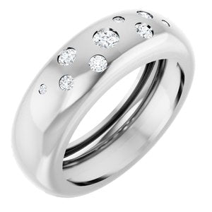 14K White Gold 1/5 CTW Lab-Grown Diamond Ring Size 6