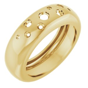 14K Yellow Gold Lightweight Dome Ring Mounting Size 6 – image 2