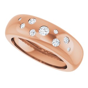 14K Rose Gold 1/5 CTW Lab-Grown Diamond Ring Size 6 – image 5