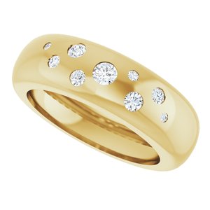 14K Yellow Gold 1/5 CTW Natural Diamond Ring Size 6 – image 5