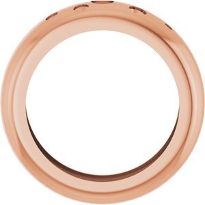 14K Rose Gold Lightweight Dome Ring Mounting Size 6 – image 4