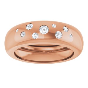 14K Rose Gold Lightweight Dome Ring Mounting Size 6.5 – image 5