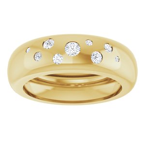 14K Yellow Gold 1/5 CTW Natural Diamond Ring Size 6.5 – image 3