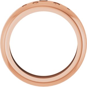 14K Rose Gold Lightweight Dome Ring Mounting Size 10 – image 4