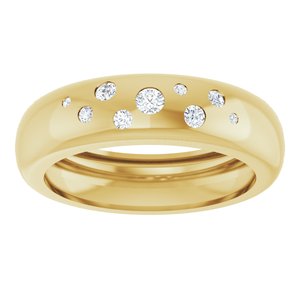 14K Yellow Gold 1/5 CTW Natural Diamond Ring Size 10 – image 3