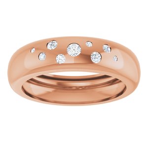 14K Rose Gold 1/5 CTW Natural Diamond Ring Size 10 – image 3