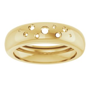 14K Yellow Gold Lightweight Dome Ring Mounting Size 10 – image 6