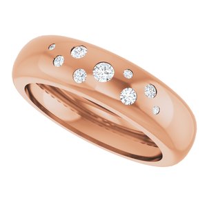 14K Rose Gold 1/5 CTW Natural Diamond Ring Size 10 – image 5
