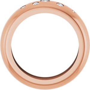 14K Rose Gold 1/5 CTW Natural Diamond Ring Size 6.5 – image 2