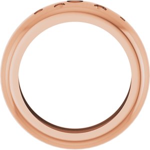 14K Rose Gold Lightweight Dome Ring Mounting Size 6.5 – image 4