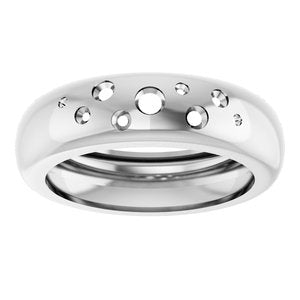 14K White Gold Lightweight Dome Ring Mounting Size 8.5 – image 6
