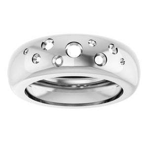 14K White Gold Lightweight Dome Ring Mounting Size 4.5 – image 6