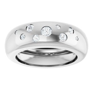 14K White Gold Lightweight Dome Ring Mounting Size 4.5 – image 5