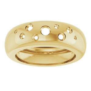 14K Yellow Gold Lightweight Dome Ring Mounting Size 4.5 – image 6