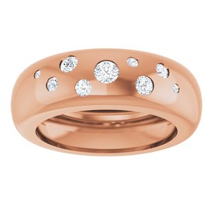 14K Rose Gold Lightweight Dome Ring Mounting Size 4.5 – image 5