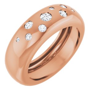 14K Rose Gold 1/5 CTW Lab-Grown Diamond Ring Size 5