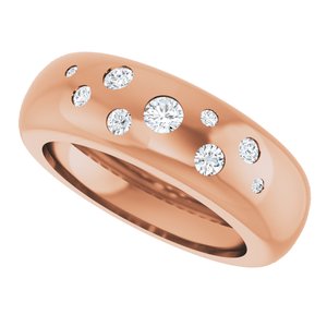 14K Rose Gold 1/5 CTW Lab-Grown Diamond Ring Size 5 – image 5