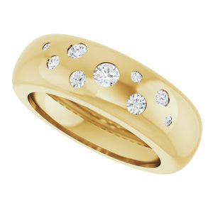 14K Yellow Gold 1/5 CTW Natural Diamond Ring Size 5 – image 5