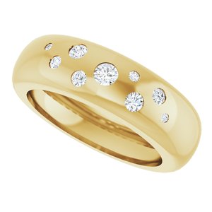 14K Yellow Gold 1/5 CTW Natural Diamond Ring Size 6.5 – image 5