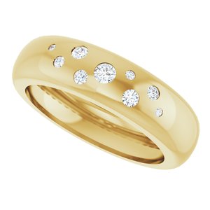 14K Yellow Gold 1/5 CTW Natural Diamond Ring Size 9.5 – image 5