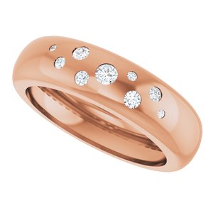 14K Rose Gold 1/5 CTW Lab-Grown Diamond Ring Size 9.5 – image 5
