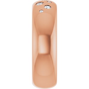 14K Rose Gold 1/5 CTW Natural Diamond Ring Size 5.5 – image 4