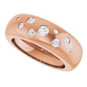 14K Rose Gold 1/5 CTW Lab-Grown Diamond Ring Size 4 – image 5