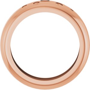 14K Rose Gold Lightweight Dome Ring Mounting Size 8.5 – image 4