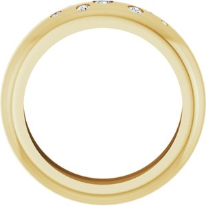 14K Yellow Gold Lightweight Dome Ring Mounting Size 8.5 – image 3