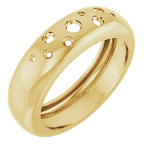14K Yellow Gold Lightweight Dome Ring Mounting Size 8.5 – image 2