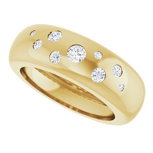 14K Yellow Gold Lightweight Dome Ring Mounting Size 4.5 – image 8