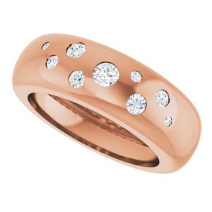 14K Rose Gold 1/5 CTW Lab-Grown Diamond Ring Size 4.5 – image 5