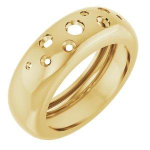 14K Yellow Gold Lightweight Dome Ring Mounting Size 4.5 – image 2