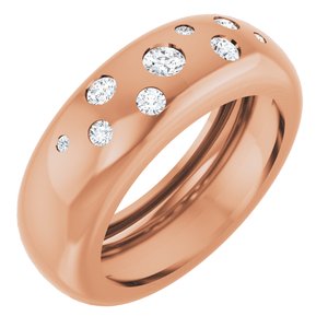 14K Rose Gold 1/5 CTW Lab-Grown Diamond Ring Size 4.5