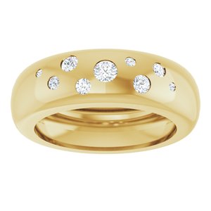 14K Yellow Gold 1/5 CTW Natural Diamond Ring Size 5.5 – image 3