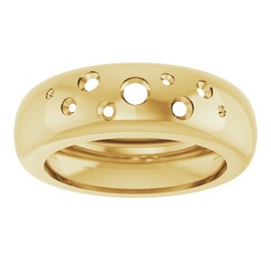 14K Yellow Gold Lightweight Dome Ring Mounting Size 5.5 – image 6