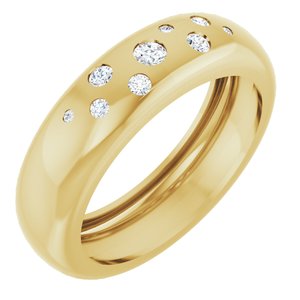 14K Yellow Gold 1/5 CTW Lab-Grown Diamond Ring Size 9.5