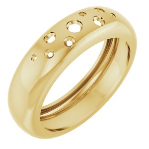 14K Yellow Gold Lightweight Dome Ring Mounting Size 9.5 – image 2