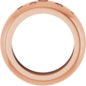 14K Rose Gold Lightweight Dome Ring Mounting Size 4 – image 4