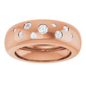 14K Rose Gold 1/5 CTW Natural Diamond Ring Size 4 – image 3
