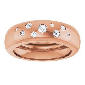 14K Rose Gold 1/5 CTW Natural Diamond Ring Size 7 – image 3
