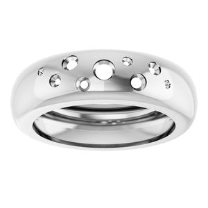 14K White Gold Lightweight Dome Ring Mounting Size 7 – image 6