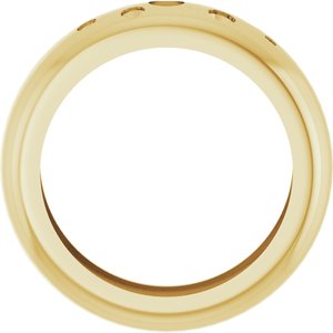 14K Yellow Gold Lightweight Dome Ring Mounting Size 7 – image 4
