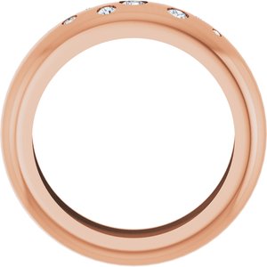 14K Rose Gold 1/5 CTW Natural Diamond Ring Size 7 – image 2